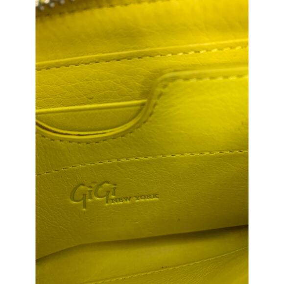 Gigi New York Yellow Crocodile Print Leather Wristlet - Picture 7 of 7